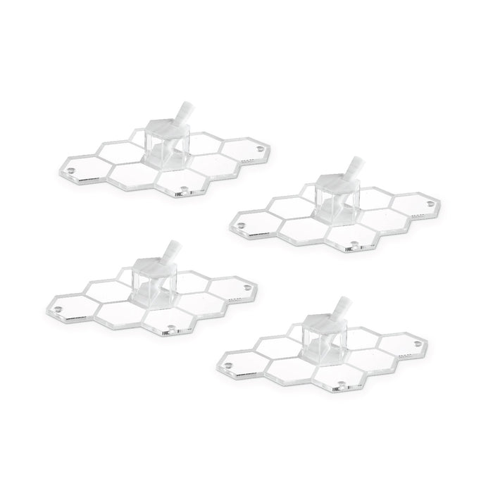 Honeycomb Personal Simanim Trays — Set of 4 — lucite Judaica decor | Judaica Square Lakewood