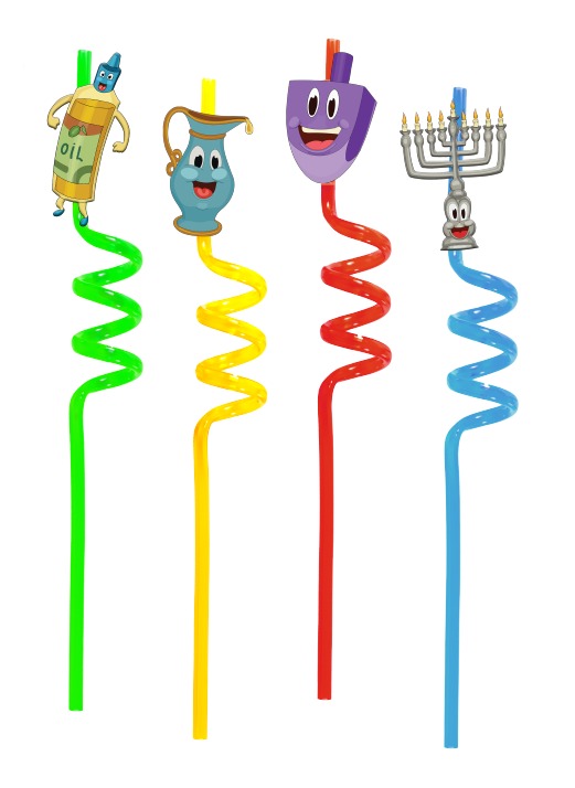 Chanukah Straws — SINGLE PACK | Judaica Square Lakewood