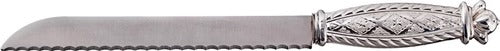 Challah Knife: Sterling Silver Diamond Design