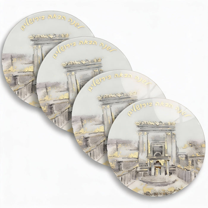 Pesach Bais Hamikdash Chargers — lucite Charger Plate | Judaica Square Lakewood