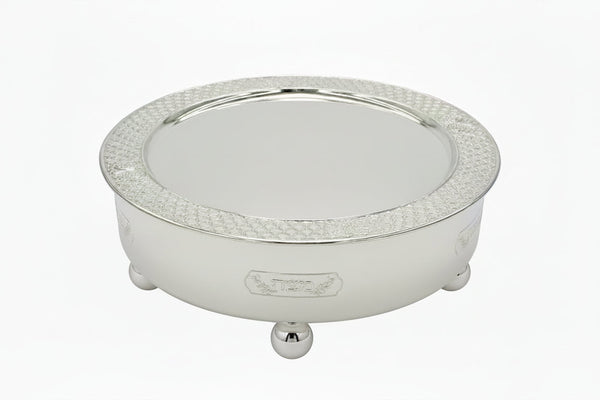 Silverplate Removable Keara/Sederplate w/ Place for Matzah 16" (P-X5394)