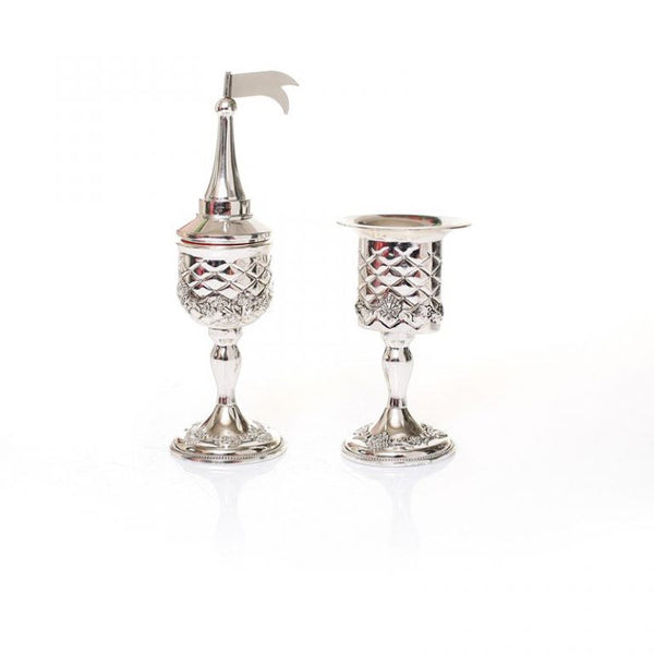 Silverplate 2pc Havdalla Set Pillows Design  (HV-X1186)