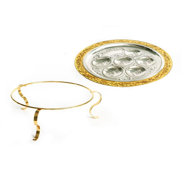 Pesach Matzah Plate Stand-Gold (P-X1188Z)