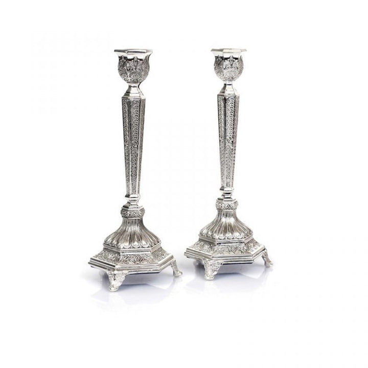 Pair of Silverplate Candlesticks 7"
