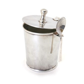 Silverplate Brass Honey Dish w/ Spoon (HD-X144)