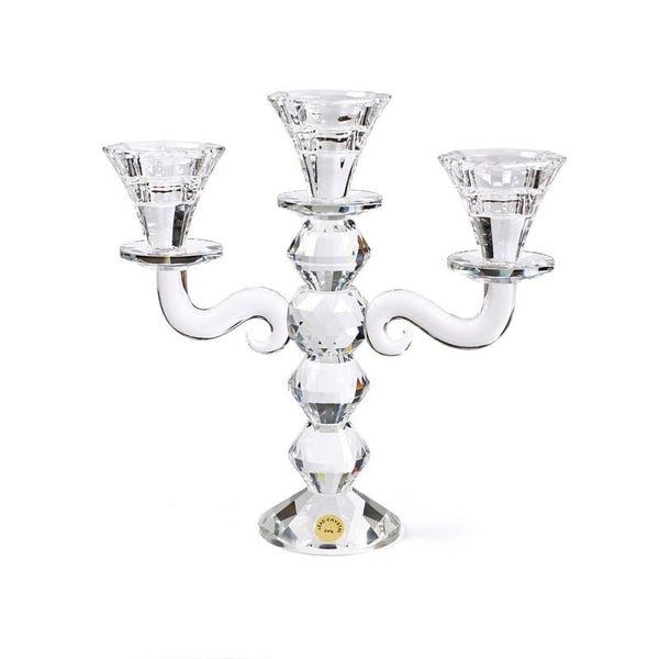 3 Branch Crystal Candelabra-9"H (CS-X1475K)