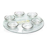 Crystal Bowl Seder Plate-15"- Marble Tray (P-X2310WM)
