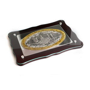 S/P & Wood Challah Board-Gold
