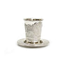 Silverplate Flower Design Kiddush Cup (KC-X2631K)