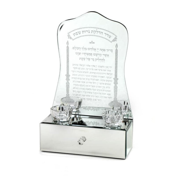 Crystal Candle Holder With Mirror Drawer  (CS-X3004)