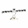 Crystal Menorah-Gray Tint Glass -14"x7"(M-X348A)