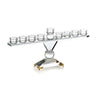 Crystal Menorah w/ Gold Feet-14"x6"h (M-X348KA)