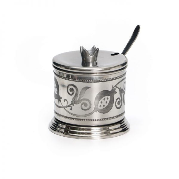 Silver Pomegranate Honey Dish  (HD-X3587A)