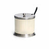 Enamel Bone/Silver Honey Dish (HD-X3597)