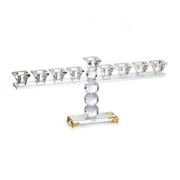 Crystal Menorah-6"H x 13"L (M-X3781)
