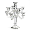 16-inch clear crystal nine-light tiered candelabra