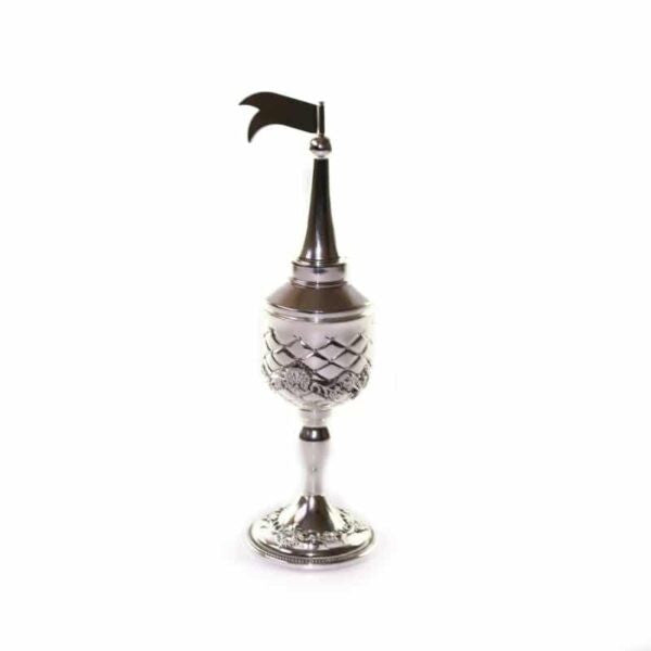 Silverplate Besamim Holder Lines Design  (HV-X389A)