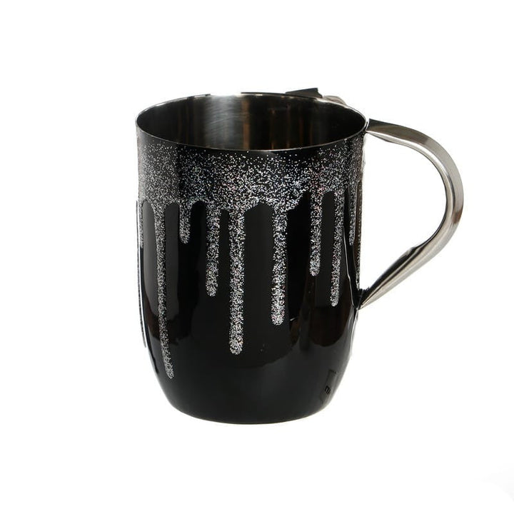 Stainless Steel Wash Cup-Black/Gray Drip Design