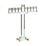 Crystal Tall Square Menorah-14"H x11.5"W (M-X4966)