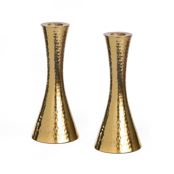 Gold/Metal Hammered Candlestick Pair 7" (CS-X5384Z)