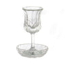 Crystal Kiddush Cup on Stem w/ Plate (KC-X5552)