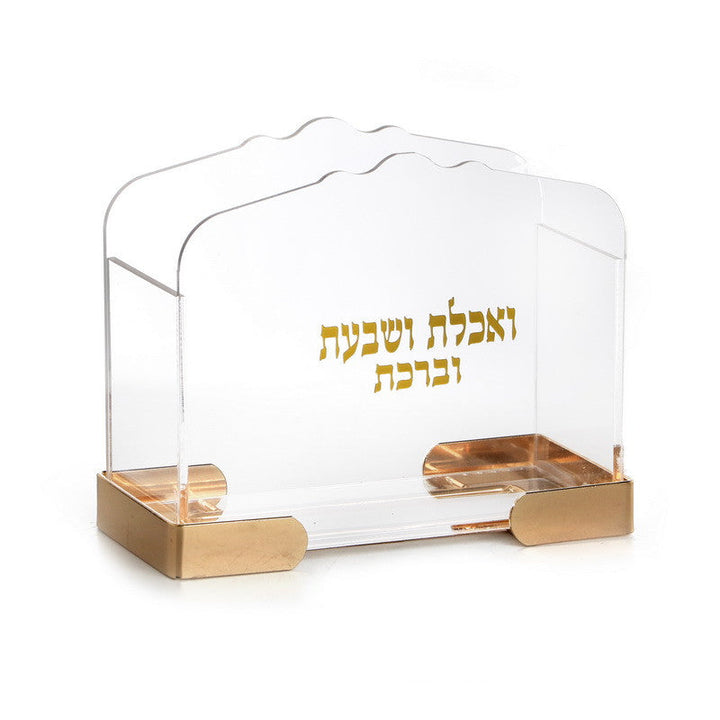 Acrylic Bencher Holder-Gold Stand-Open Top-6.5"x3"x6"H