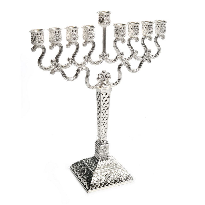 Silverplate Menorah Pillows Design 8"H (M-X5897K)