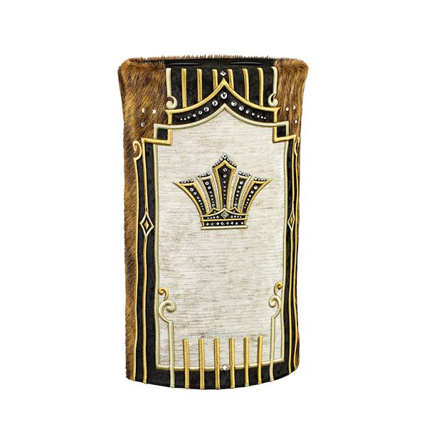Velvet and Fur Torah Mantle -8-Brown - Torah Covers & Mantles