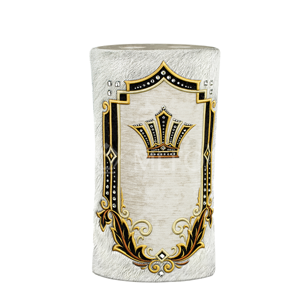 Velvet and Fur Torah Mantle -8-White - Torah Covers & Mantles