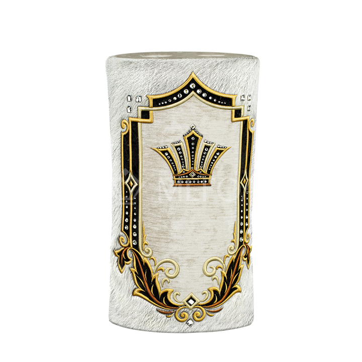 Velvet and Fur Torah Mantle - 8 - White