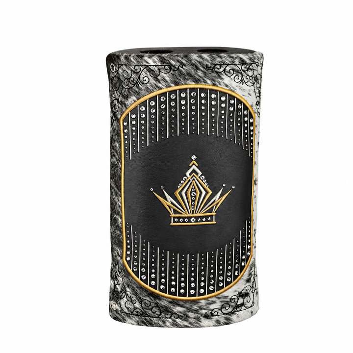 Leather and Fur Torah Mantle #29 - Black