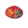 Red Tribes Silk Painted Kippah