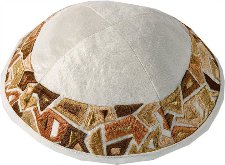 Embroidered Kippah Gold