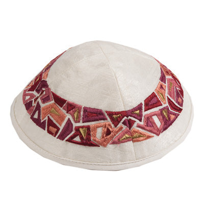 Embroidered Kippah MAROON