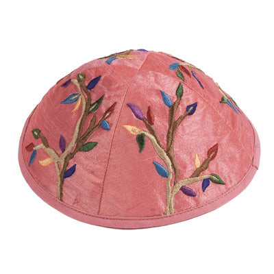 Embroidered Kippah PINK