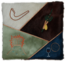 Prestige Leather Tallit & Tefillin Bag — Luchos & Geometric Design, Imperial Collection (YT-Multi)