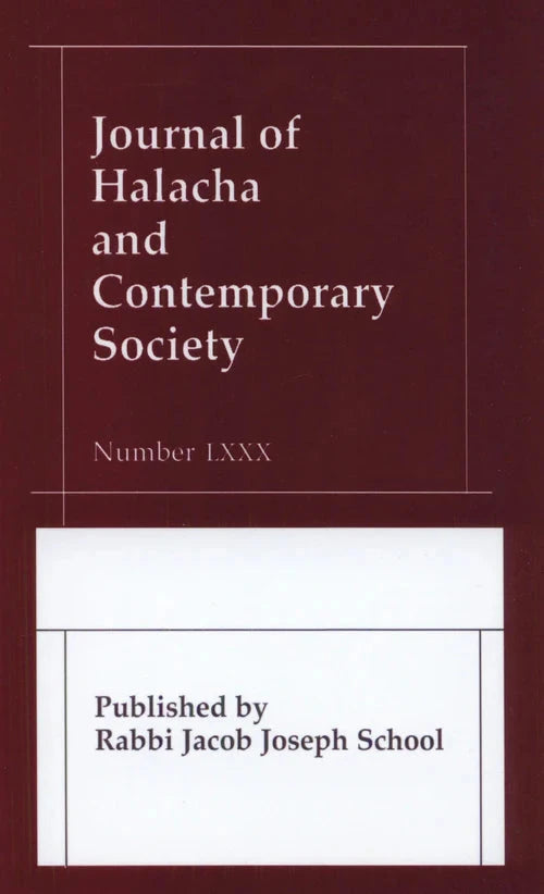 Front cover of Journal of Halacha and Contemporary Society - Volume 80