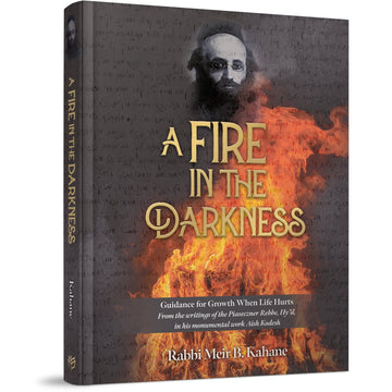 A Fire in the Darkness front cover — Rabbi Meir B. Kahane, hardcover, published by Menucha Publishers