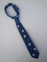 chanukah dreidel tie, Adults, Small size 24", blue (TIE#9-1)
