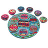 Emanuel Wooden Painted Seder Plate  (EM-SP)
