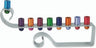 Hanukkah Menorah  Curl Anodized Aluminum Multicolor (EM-HMH2)
