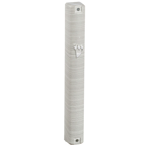 Plastic Mezuzah 15 Cm 3d Metallic Paint — front | Judaica Square Lakewood