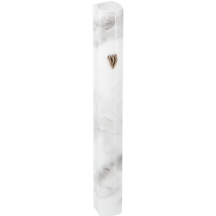 White aluminum mezuzah case | Judaica Square Lakewood