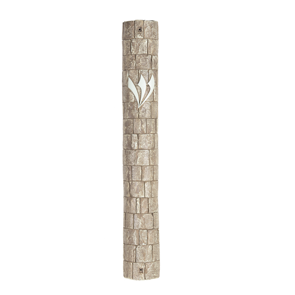 Polyresin Mezuzah 60 Cm- Kotel — front | Judaica Square Lakewood