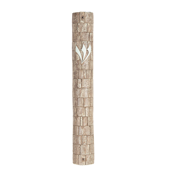 Polyresin Mezuzah 60 Cm- Kotel — front | Judaica Square Lakewood