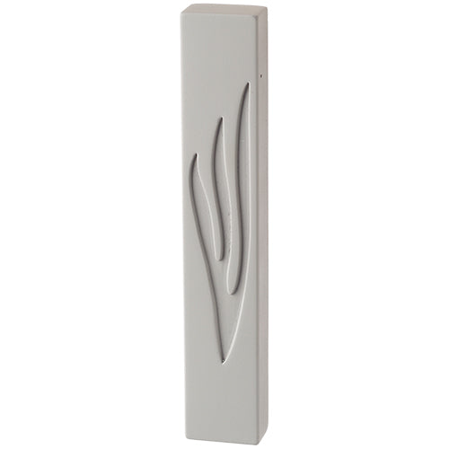 Concrete polymer Mezuzah Cover 15 cm, Stone - Like, Stone Color — front | Judaica Square Lakewood