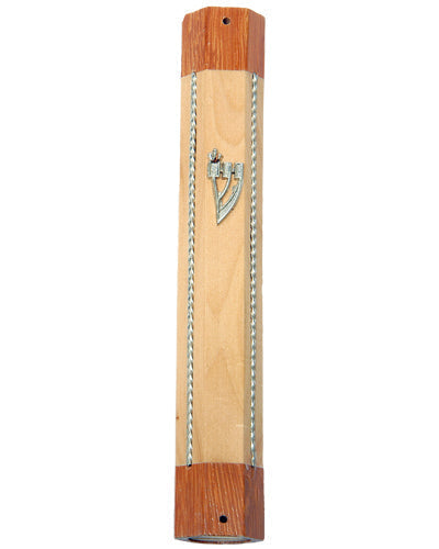 Mezuzah, Octagon 10 Cm Ttone (21400) — front | Judaica Square Lakewood
