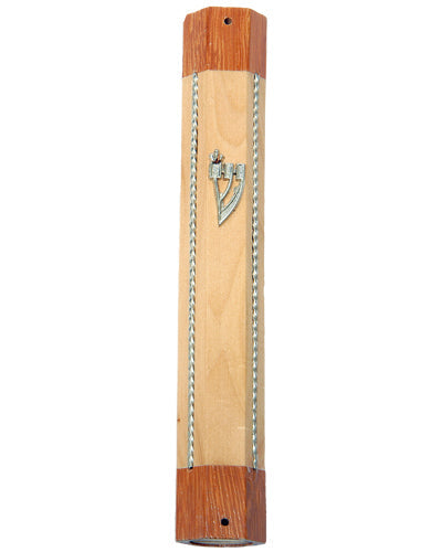 Mezuzah, Octagon 10 Cm Ttone (21400) — front | Judaica Square Lakewood