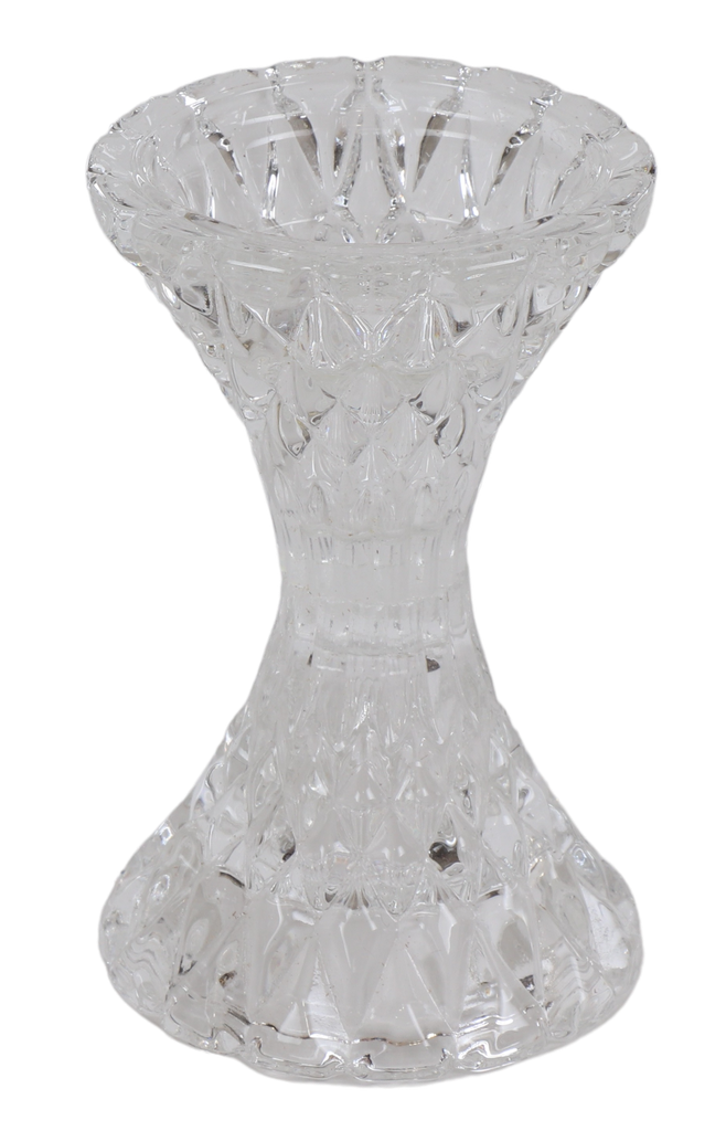 Classy Crystal Candlestick 3" — front | Judaica Square Lakewood