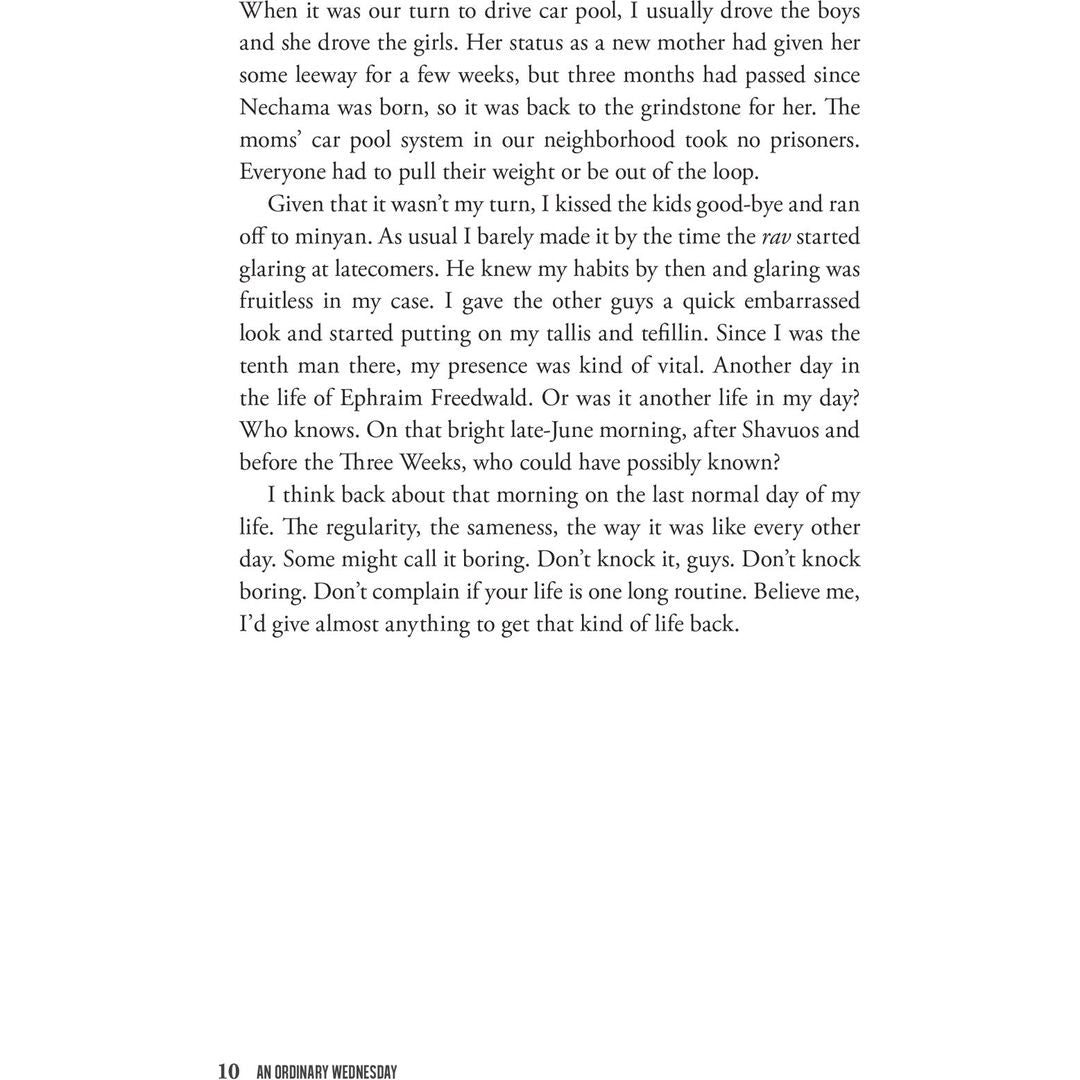 An Ordinary Wednesday: NOT AVAILABLE — Menucha Publishers | Judaica Square Lakewood